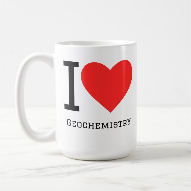 Caneca De Café Eu amo geoquímica (Esquerda)