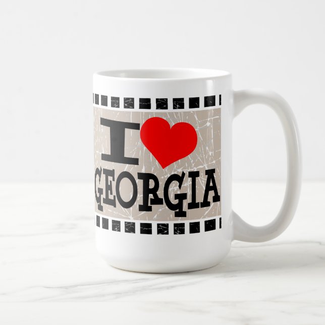 Caneca De Café Eu amo Georgia - Mugs (Direita)