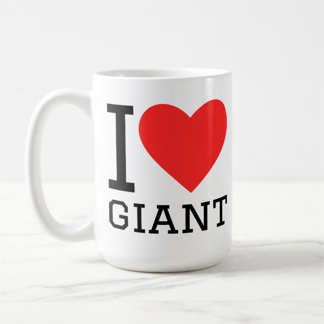 Caneca De Café Eu amo gigante (Esquerda)