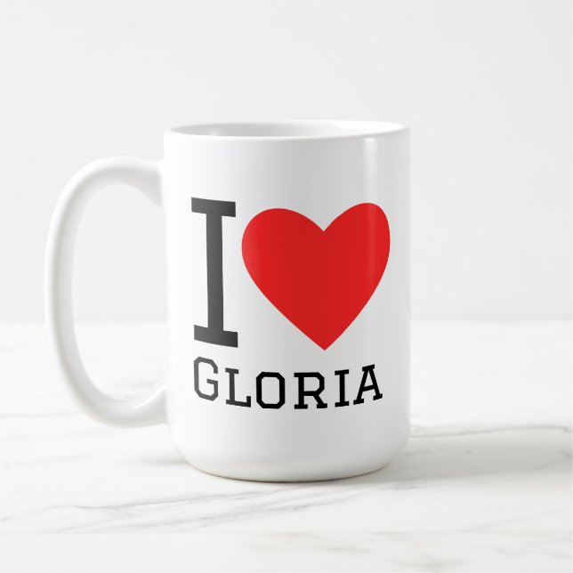 Caneca De Café Eu amo gloria (Esquerda)