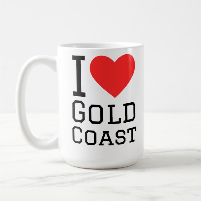 Caneca De Café Eu amo Gold Coast  (Esquerda)
