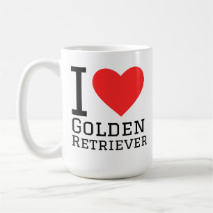Caneca De Café Eu amo golden retriever