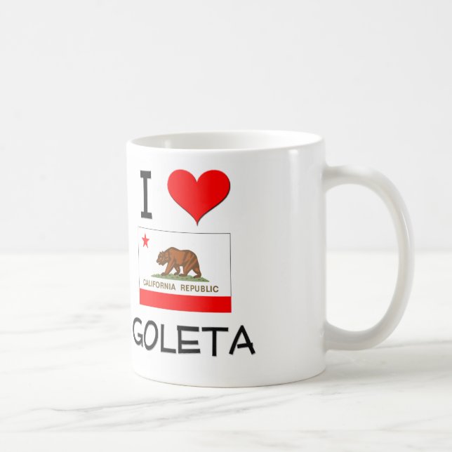 Caneca De Café Eu amo GOLETA Califórnia (Direita)