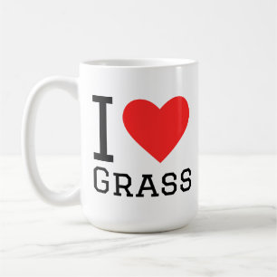 Caneca De Café Eu amo grama