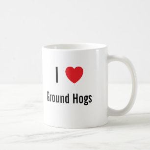 Caneca De Café Eu amo Ground Hogs