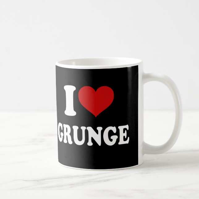 Caneca De Café Eu Amo Grunge (Direita)