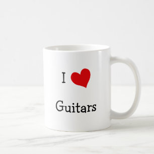 Caneca De Café Eu amo guitarra