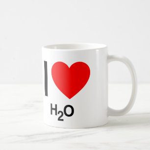 Caneca De Café eu amo h2o