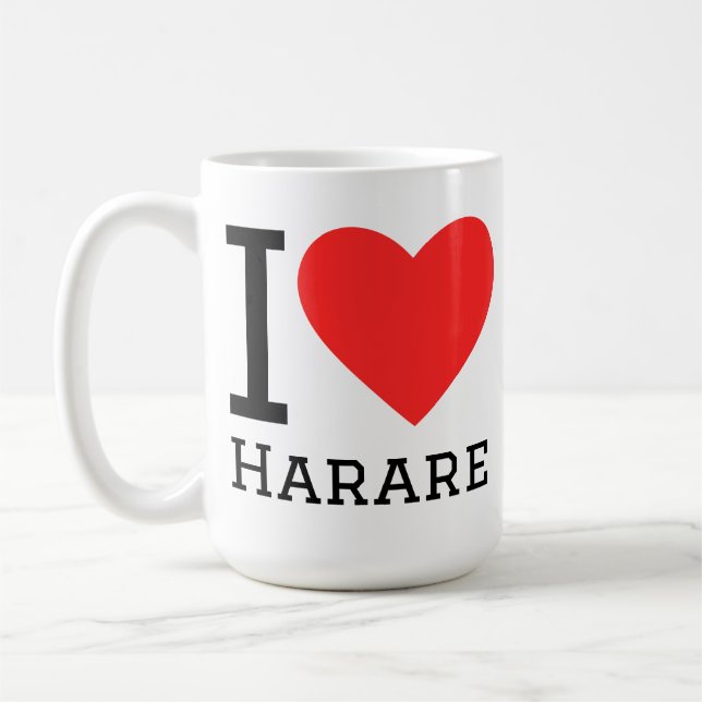 Caneca De Café Eu amo Harare (Esquerda)