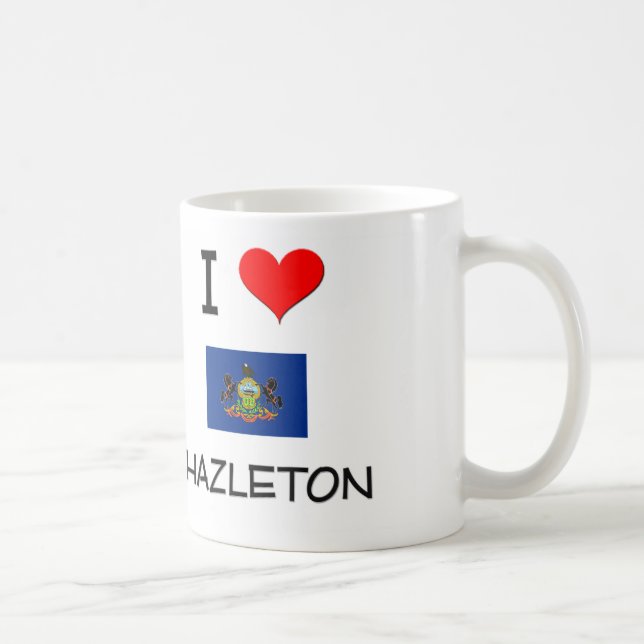 Caneca De Café Eu amo Hazleton Pensilvânia (Direita)
