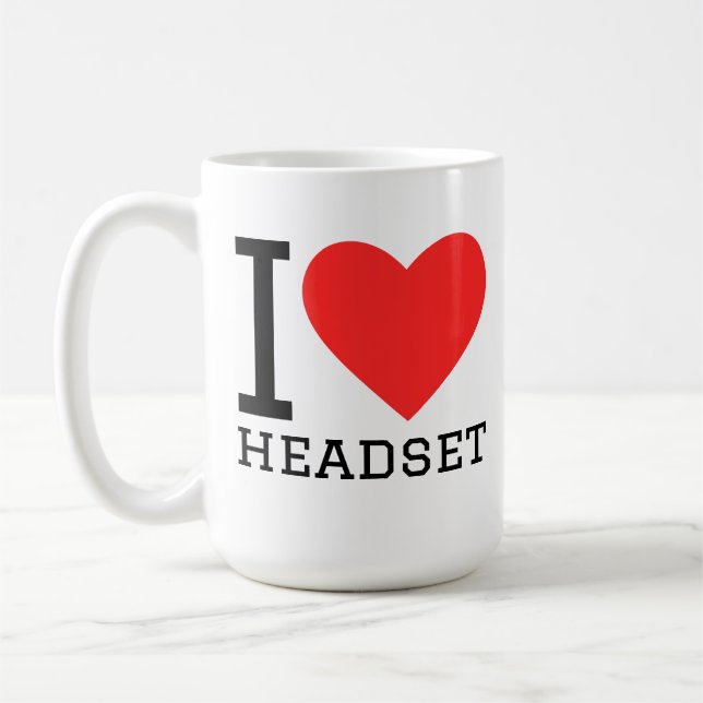 Caneca De Café Eu amo headset (Esquerda)
