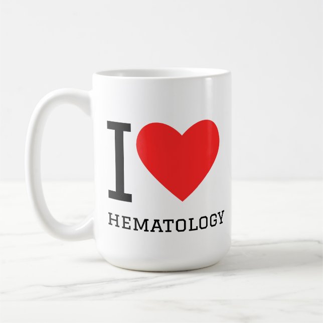 Caneca De Café Eu amo hematologia  (Esquerda)
