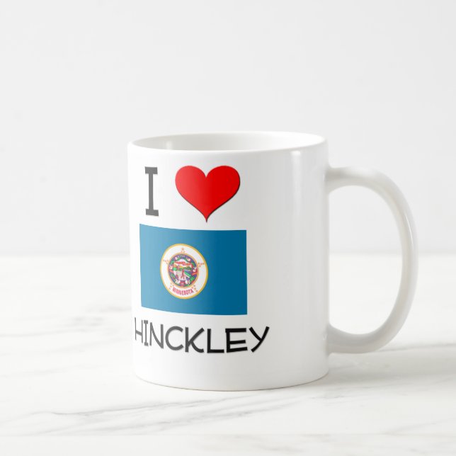 Caneca De Café Eu amo Hinckley Minnesota (Direita)