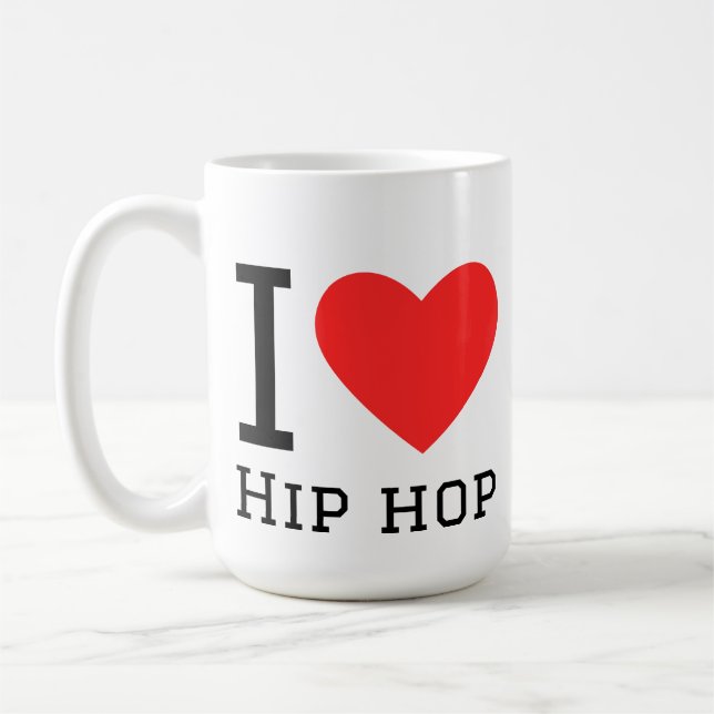Caneca De Café Eu amo hip hop (Esquerda)