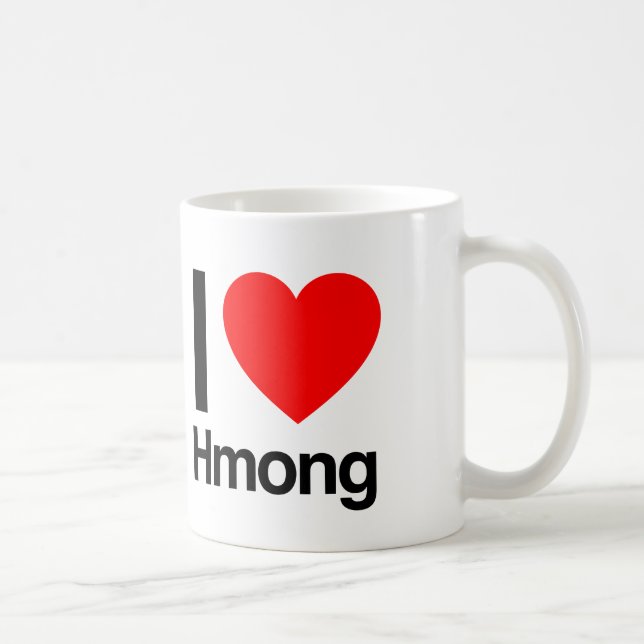 Caneca De Café eu amo hmong (Direita)