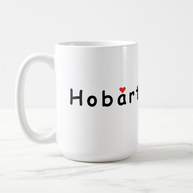 Caneca De Café Eu amo Hobart (Esquerda)
