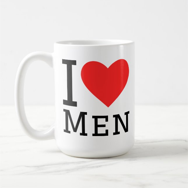 Caneca De Café Eu amo homens (Esquerda)
