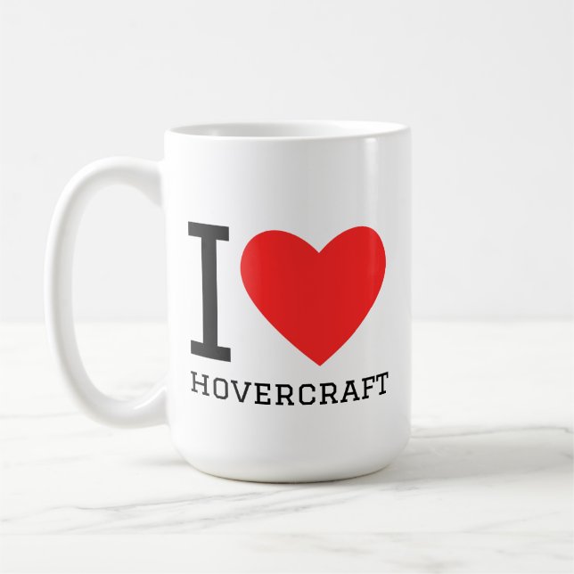 Caneca De Café Eu amo hovercraft  (Esquerda)