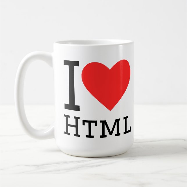 Caneca De Café Eu amo html (Esquerda)