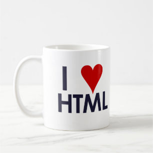 Caneca De Café Eu amo HTML - sitepoint.com