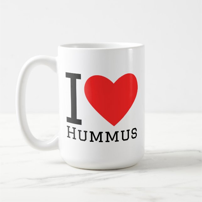 Caneca De Café Eu amo hummus (Esquerda)
