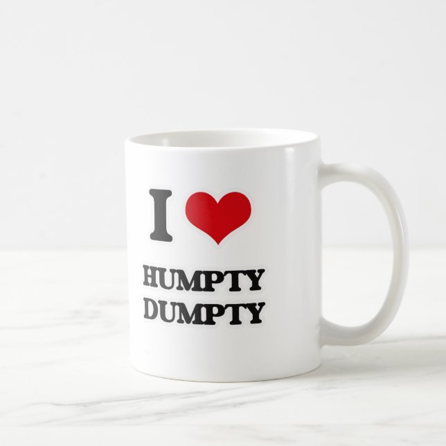 Caneca De Café Eu amo Humpty Dumpty (Direita)