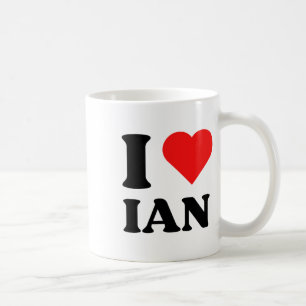 Caneca De Café Eu Amo Ian I Heart Ian Name Y2k Christmas