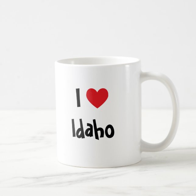 Caneca De Café Eu Amo Idaho (Direita)