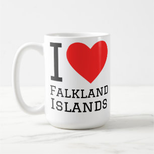 Caneca De Café Eu amo Ilhas Falkland