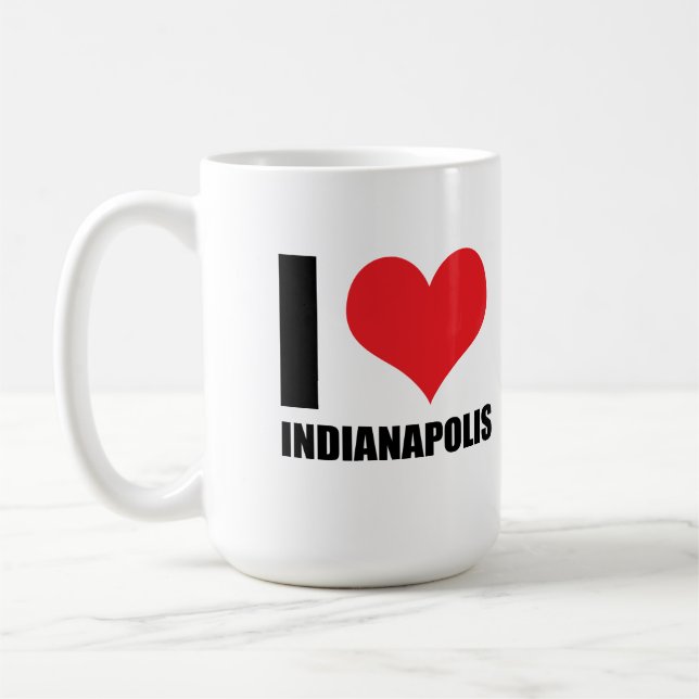 Caneca De Café Eu amo Indianápolis (Esquerda)