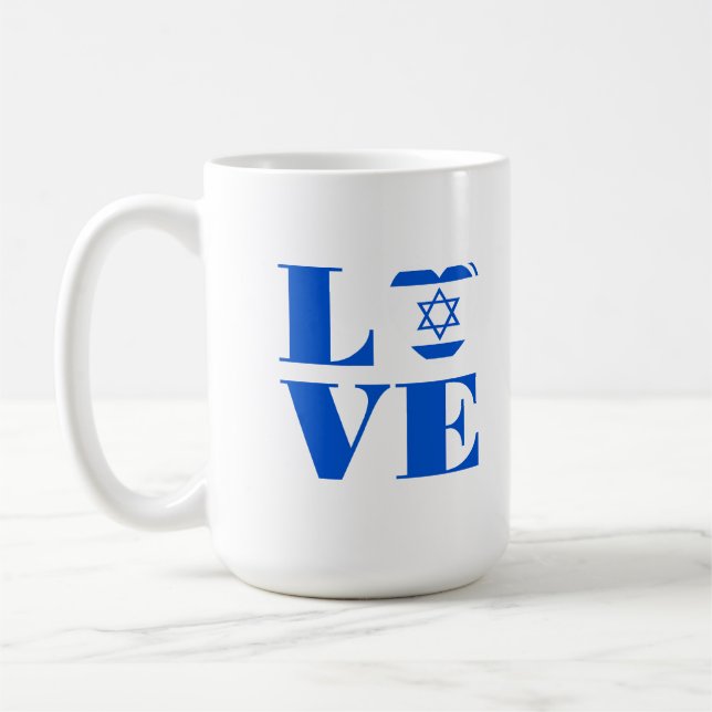 Caneca De Café Eu amo Israel (Esquerda)