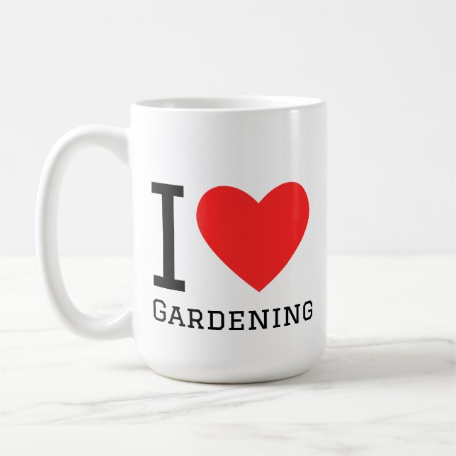 Caneca De Café Eu amo jardinagem (Esquerda)