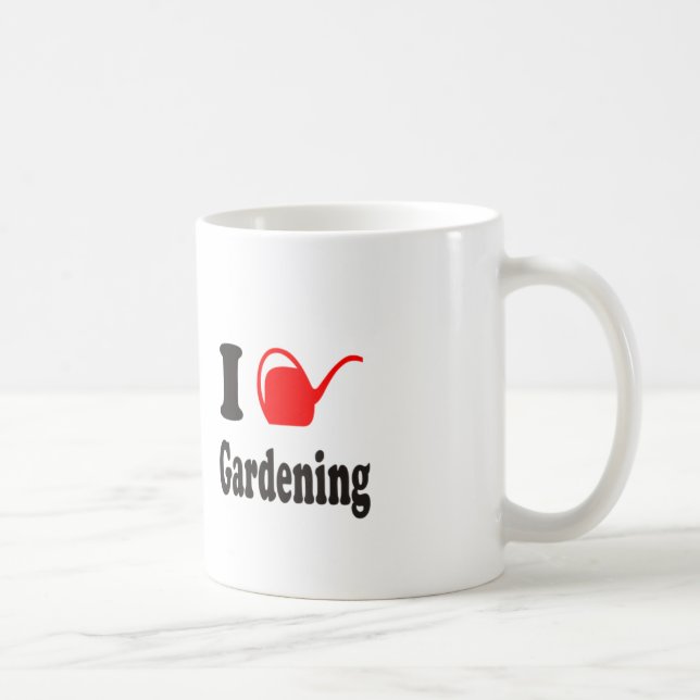 Caneca De Café Eu amo jardinar (Direita)