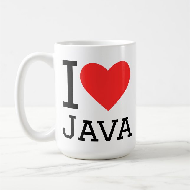 Caneca De Café Eu amo Java  (Esquerda)