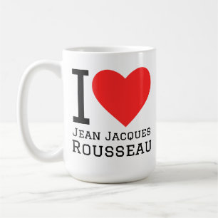 Caneca De Café Eu amo Jean Jacques Rousseau