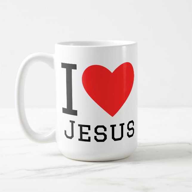 Caneca De Café Eu amo Jesus (Esquerda)