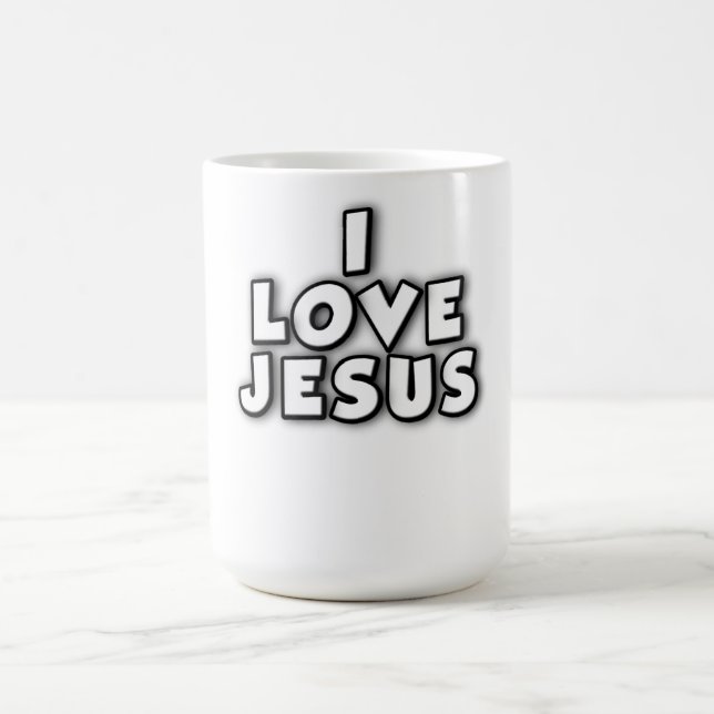 Caneca De Café Eu Amo Jesus (Centro)