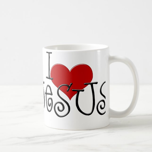 Caneca de Café Eu Amo Jesus (Direita)