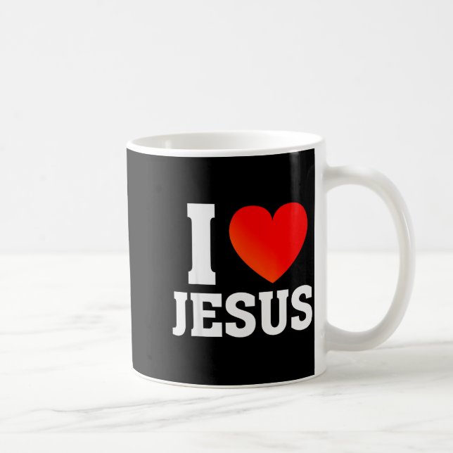 Caneca De Café Eu Amo Jesus (Direita)