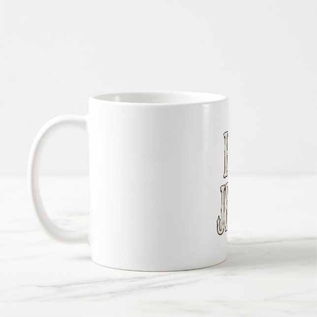 Caneca De Café Eu Amo Jesus Desenho de Camisa de Fé com Gravação  (Esquerda)