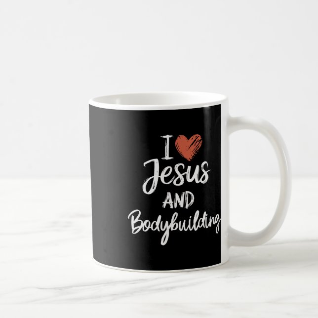 Caneca De Café Eu Amo Jesus E Cristo Religioso Cristão (Direita)