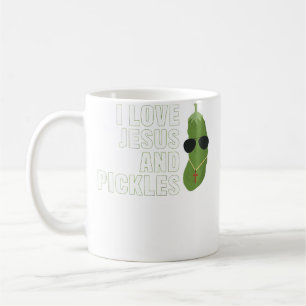 Caneca De Café Eu Amo Jesus E Picles Cristão Rapazes Garotas Mulh
