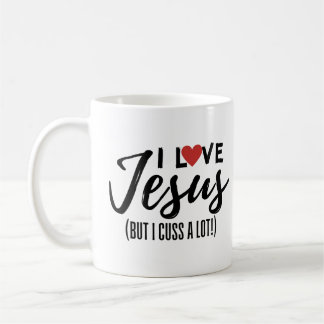 Caneca De Café Eu Amo Jesus (Mas Eu Cuido Muito!)
