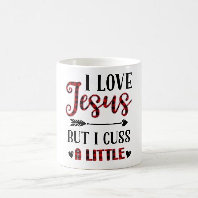Caneca De Café Eu Amo Jesus, Mas Eu Cusco Um Pouco (Centro)