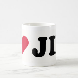 CANECA DE CAFÉ EU AMO JIM