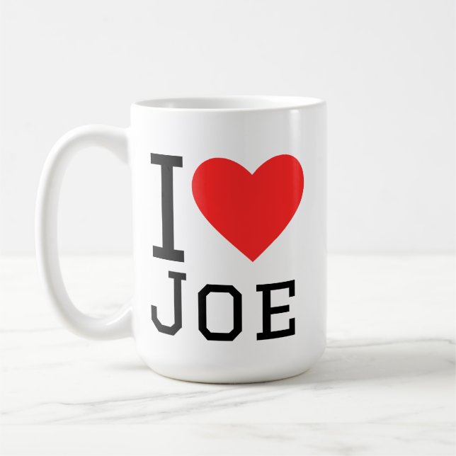 Caneca De Café Eu amo Joe (Esquerda)