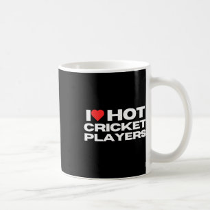 Caneca De Café Eu Amo Jogadores de Críquete Quentes Divertidos Mã