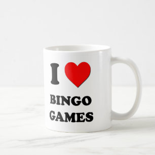 Caneca De Café Eu amo jogos do Bingo
