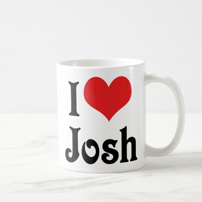 Caneca De Café Eu Amo Josh (Direita)