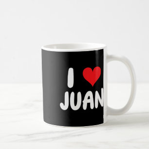 Caneca De Café Eu Amo Juan - Coração - Nome